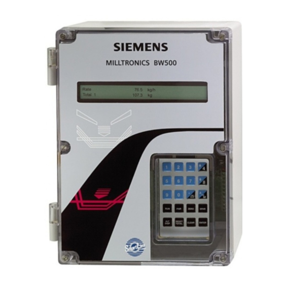Siemens Milltronics BW500 Betriebsanleitung
