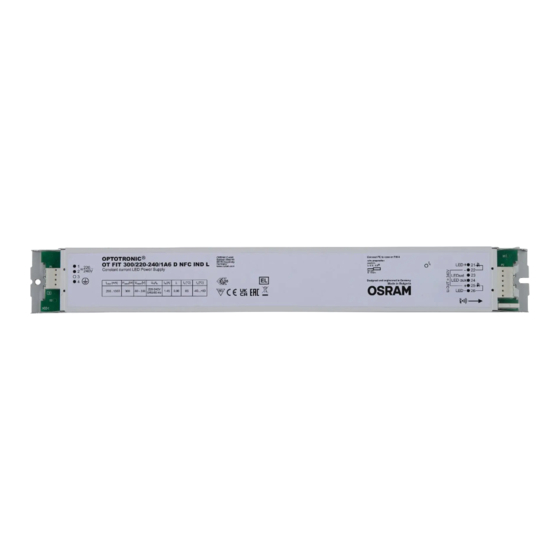 OSRAM OPTOTRONIC OTi DALI 300/220-240/1A6 D NFC IND L Installations- Und Betriebshinweise