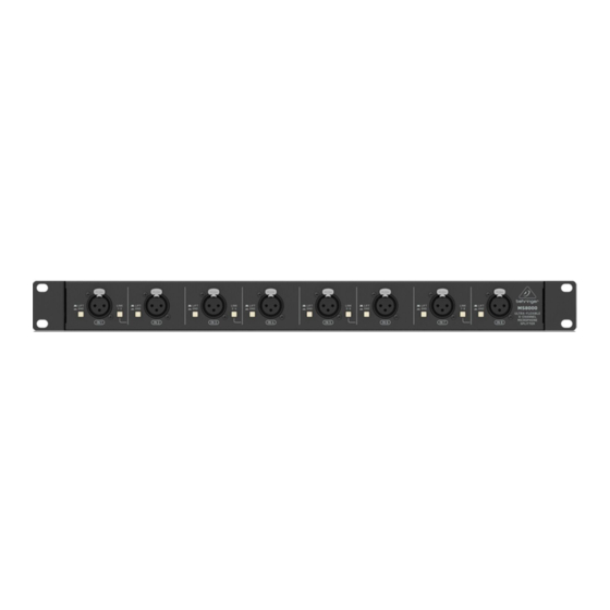 Behringer ULTRALINK MS8000 Schnellstartanleitung