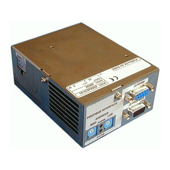 Agilent Technologies TMP Profibus  969-9261 Bedienungshandbuch