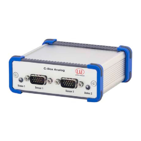 MICRO-EPSILON C-Box Betriebsanleitung
