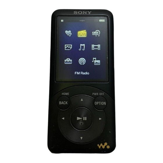 Sony WALKMAN NWZ-S755 Handbücher