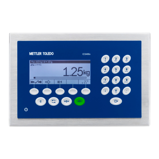 Mettler Toledo ICS466 Serie Bedienungsanleitung