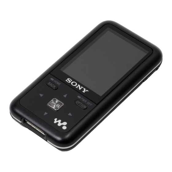 Sony Walkman NWZ-S616B Bedienungshandbuch