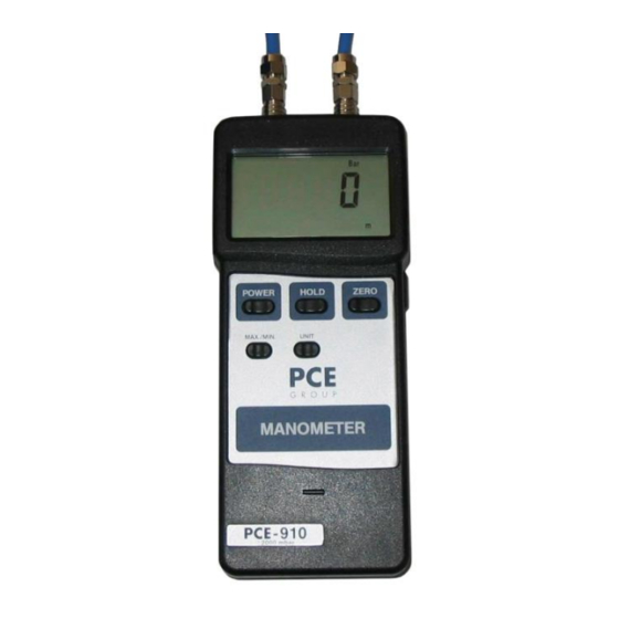 PCE Instruments PCE-910 Bedienungsanleitung