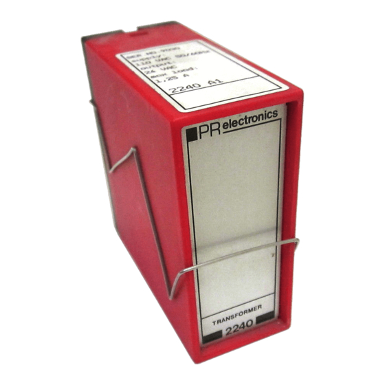 PR electronics 2240 Bedienungsanleitung