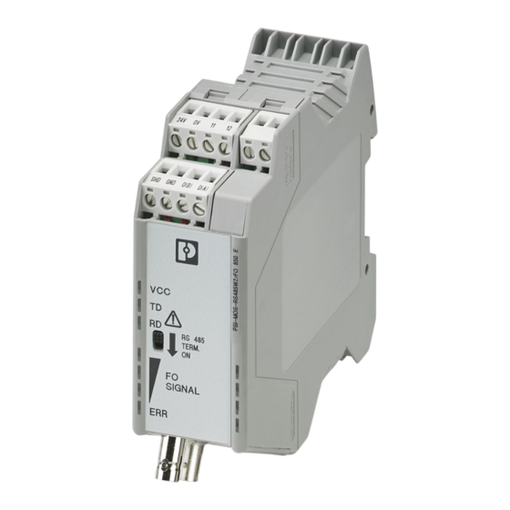Phoenix Contact PSI-MOS-RS485W2/FO 850 E Einbauanweisung