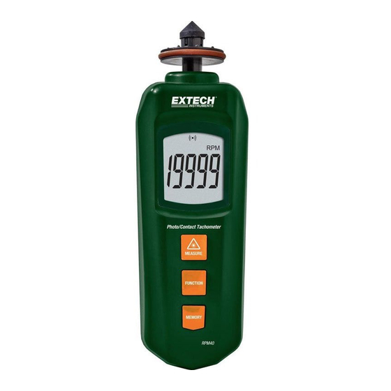 Extech RPM40 Bedienungsanleitung
