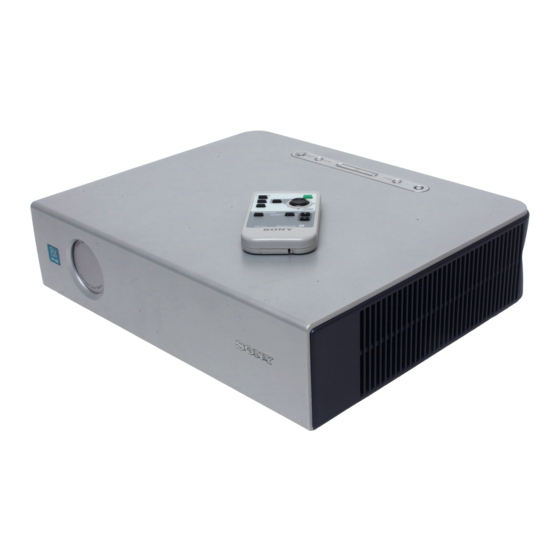 Sony VPL-CS7 Bedienungsanleitung