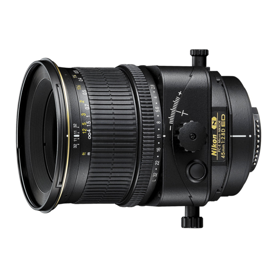 Nikon PC-E Micro NIKKOR 45mm f/2.8D ED Benutzerhandbuch