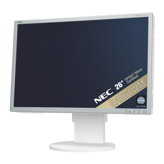 NEC MultiSync EA261WM Installationshandbuch
