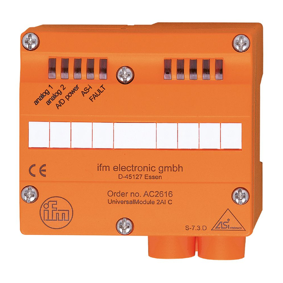 IFM Electronic AC2616 Montageanleitung
