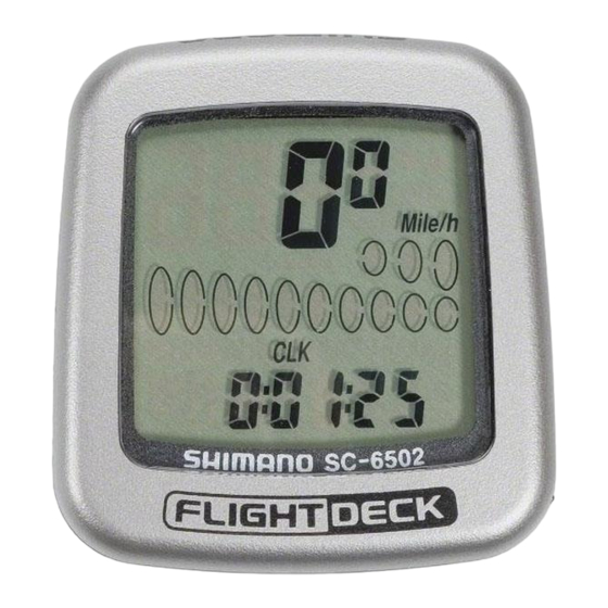 Shimano FLIGHT DECK SC-6502 Handbücher