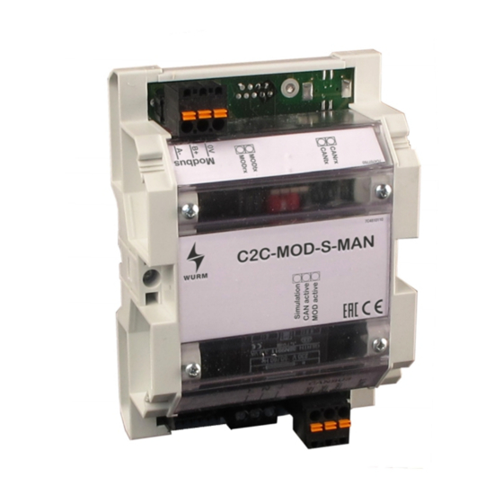WURM C2C-MOD-S-MAN Bedienungsanleitung
