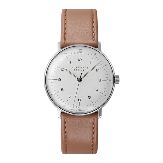 JUNGHANS J805.1 MAX BILL BEDIENUNGSANLEITUNG Pdf Herunterladen