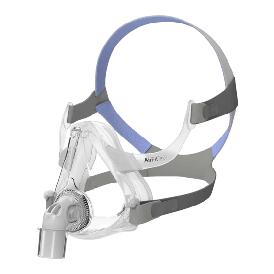 ResMed AirFit F10 Benutzerhandbuch