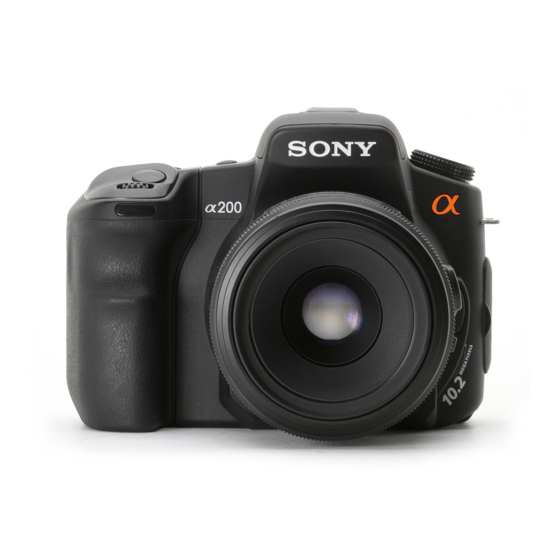 Sony DSLR-A200 Kurzanleitung