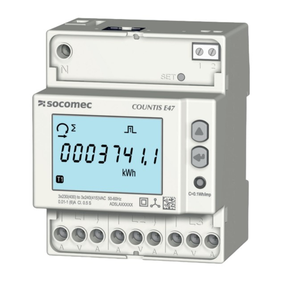 socomec COUNTIS E47 Bedienungsanleitung