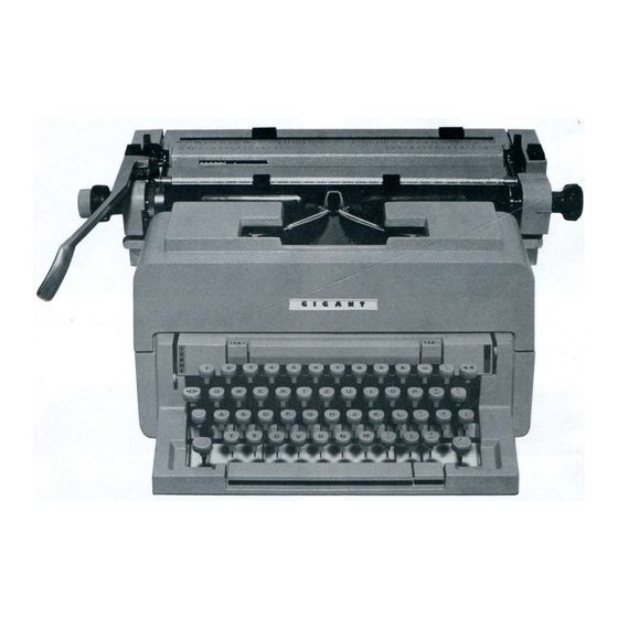 Olivetti GIGANT Bedienungsanleitung