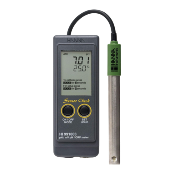Hanna Instruments HI 991003 Bedienungsanleitung
