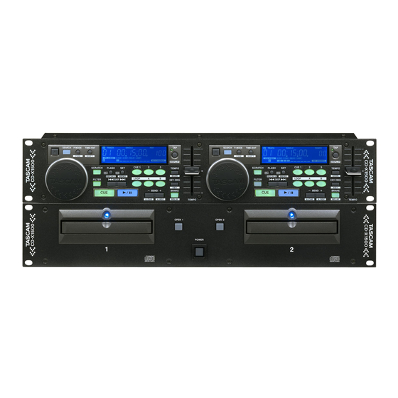 Tascam CD-X1500 Handbücher