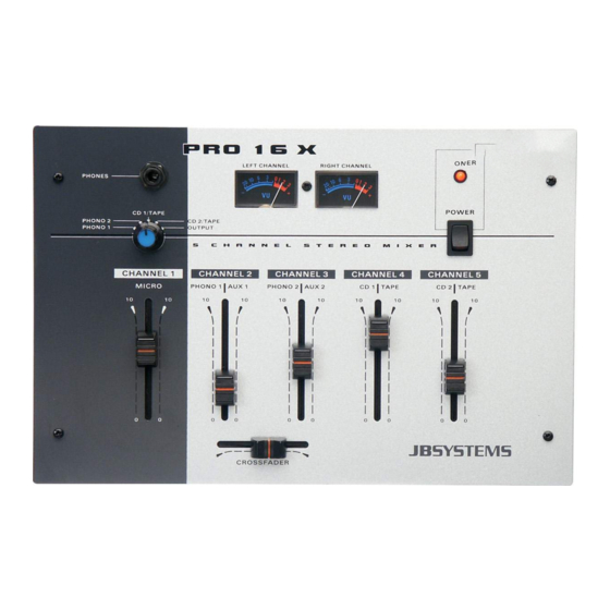 JB Systems PRO 16X Bedienungsanleitung