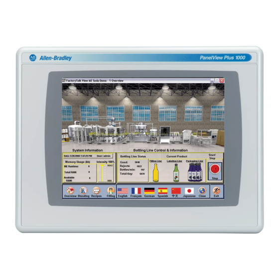 Rockwell Automation Allen-Bradley PanelView Plus 6 400 Benutzerhandbuch