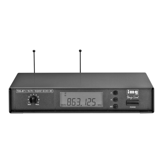 IMG STAGELINE TXS-871 Handbücher