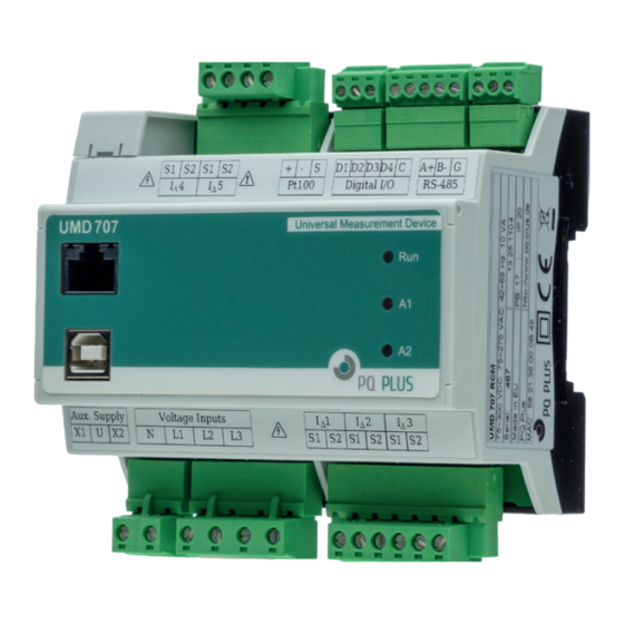 PQ Plus UMD 707 Schnellstartanleitung