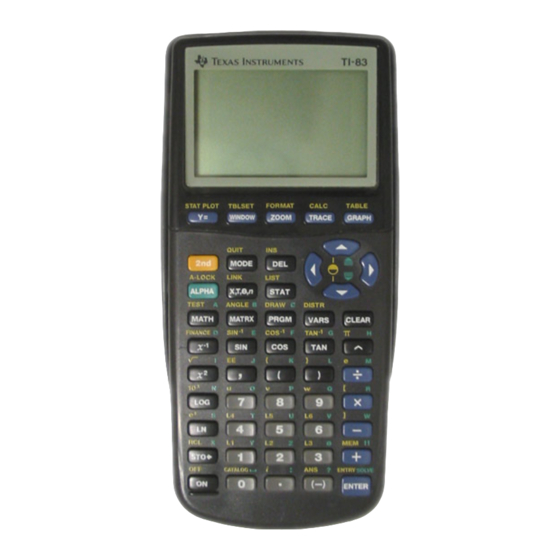 Texas Instruments TI-83 Bedienungsanleitung