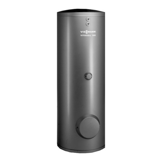 Viessmann Vitocell 100 Typ CVB Bedienungsanleitung Für Den Anlagenbetreiber
