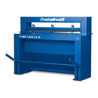 Metallkraft FTBS 1050-12 M Betriebsanleitung