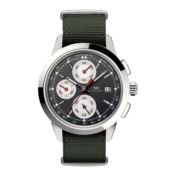 iwc INGENIEUR CHRONOGRAPH Bedienungsanleitung