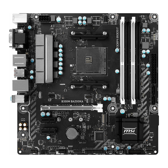 MSI B350M BAZOOKA Kurzanleitung