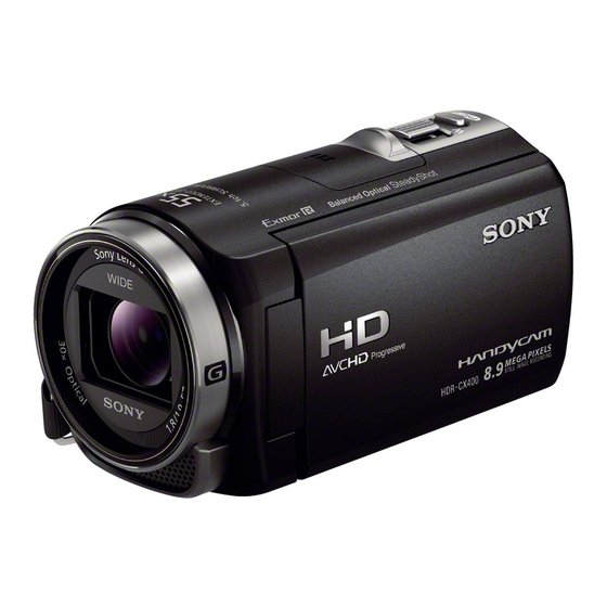 Sony HDR-CX400E Bedienungsanleitung