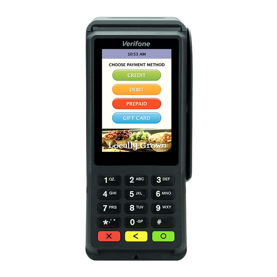 VeriFone V400c Kurz-Installations- Und Bedienungsanleitung