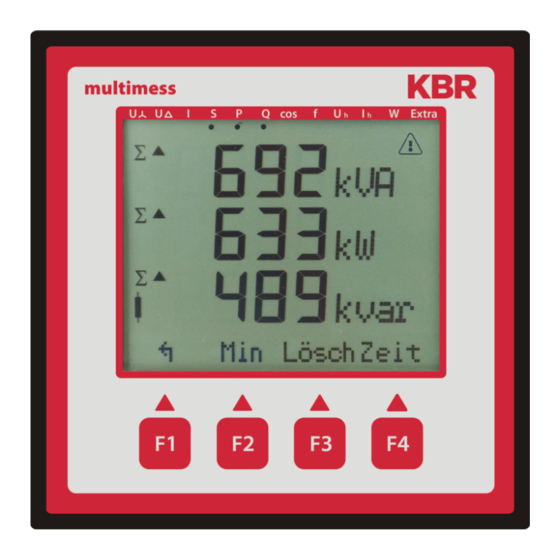 KBR multimess 4F144-1-LCD-ESMSET Serie Bedienungsanleitung
