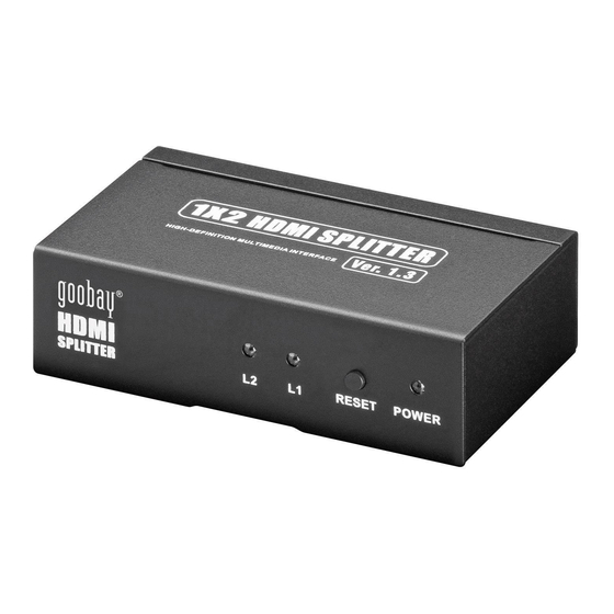 Goobay AVS 44-2 HDMI Splitter 1in/2out Handbücher