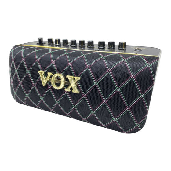Vox Adio Air GT Bedienungsanleitung