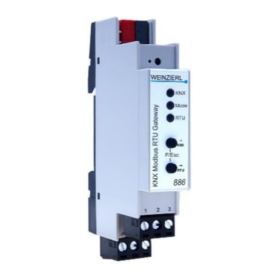 WEINZIERL KNX Modbus RTU Gateway 886 Bedienungs- Und Montageanleitung