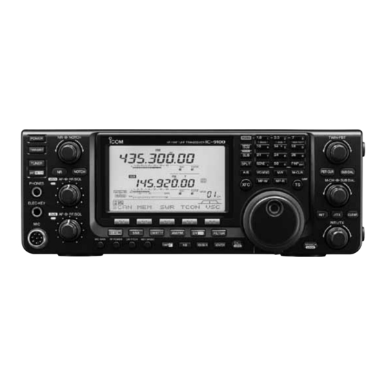 Icom IC-9100 Bedienungsanleitung