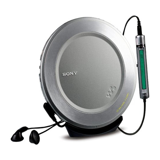 Sony walkman d-ej985 Bedienungsanleitung