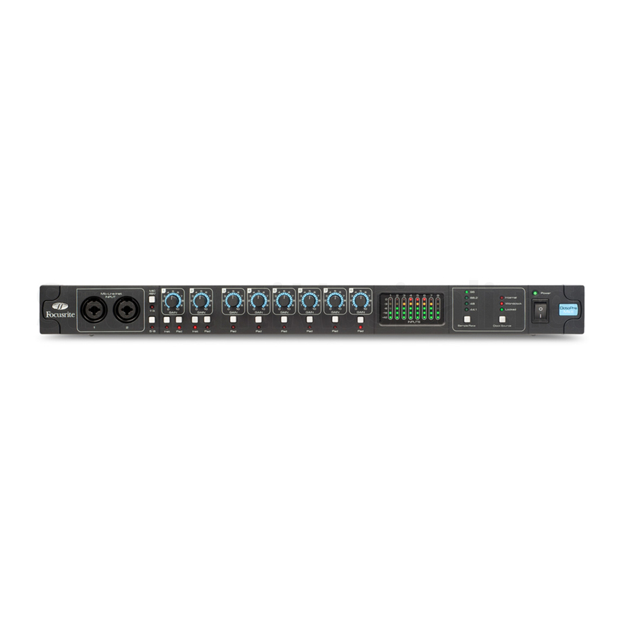 Focusrite OctoPre MkII Bedienungsanleitung