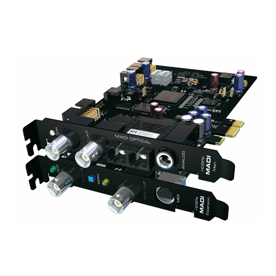 RME Audio HDSPe MADI Bedienungsanleitung