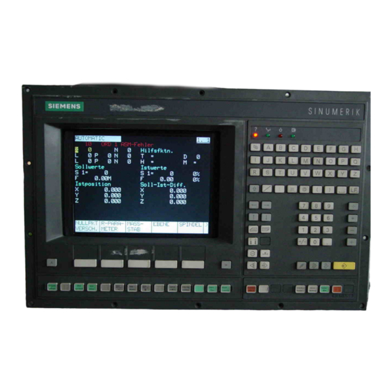 Siemens SINUMERIK 880 Handbuch