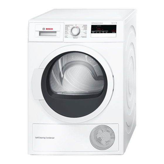 Bosch WTM85260FG Gebrauchs- Und Aufstellanleitung