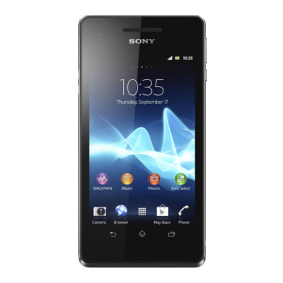 Sony Xperia V LT25i Bedienungsanleitung