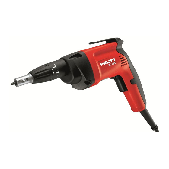 Hilti SD 2500 Bedienungsanleitung
