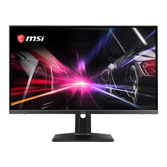 MSI Optix-Serie Erste Schritte