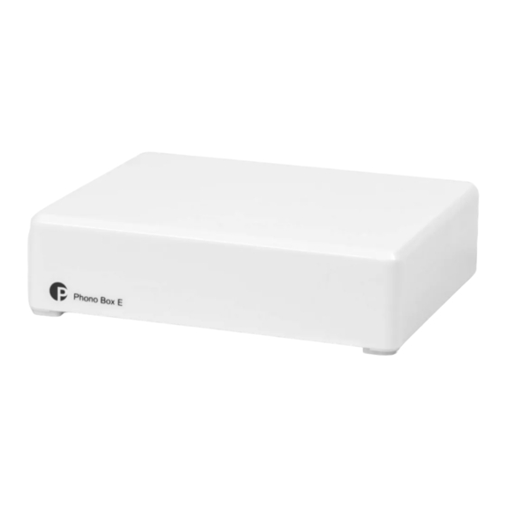 Pro-Ject Audio Systems Pro-Ject Optical Box E Phono Bedienungsanleitung